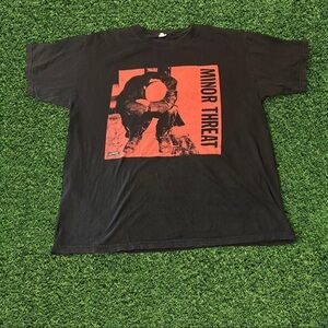 Vintage Y2K Dischord Records Minor Threat Ian MacKaye  Large T Shirt